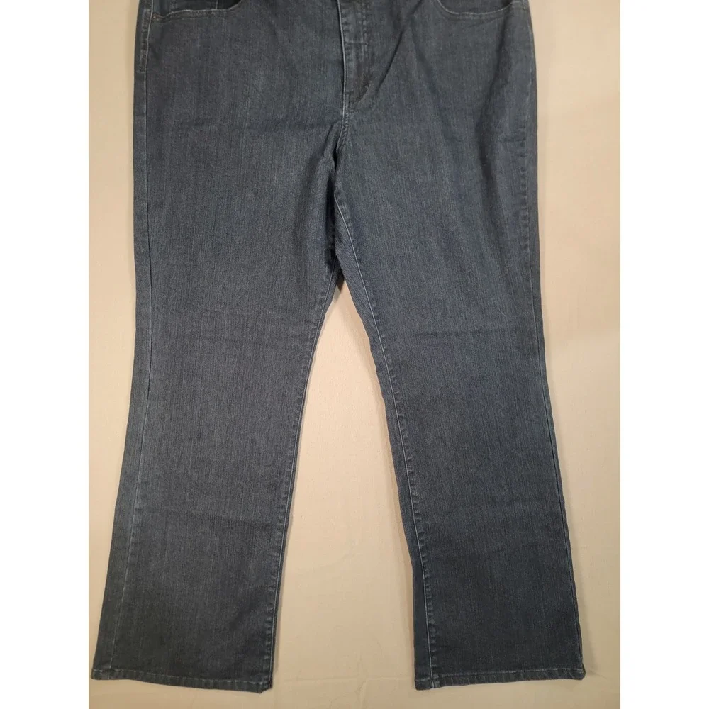 Pure Energy Straight Leg Jeans Womens 20W Dark Wash Blue 100% Cotton Denim